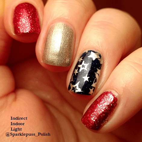 Cherry Luxe by ILNP Carpe Denim by KBShimmer Ring My Belle by Ocotpus Party Nail Lacquer 1