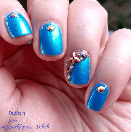 Blue Macaw by Parrot Polish with nail art 1