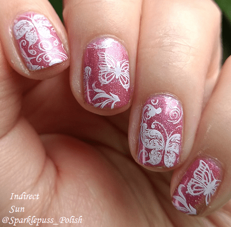 Feather Family by Literary Lacquers with nail art 1