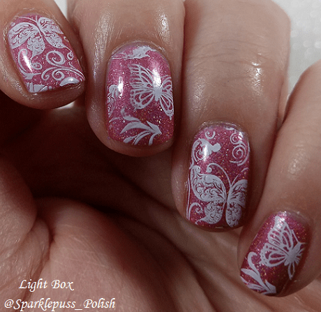 Feather Family by Literary Lacquers with nail art