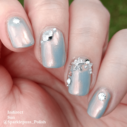 Pearl Jammin by China Glaze with beach nail art