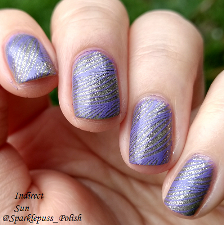 Swaying Grayly by Literary Lacquers with nail art 1