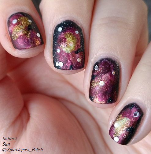 Red Galaxy with Zoya Octopus Party Nail Lacquer and Lucky 13 Lacquer 1