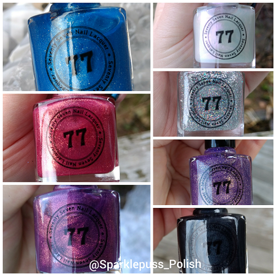 First week collage Seventy Seven Nail Lacquer